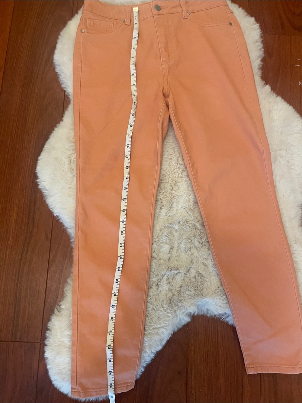 d.jeans Women's Skinny Jeans in Soft Coral Color - Picture 5 of 13